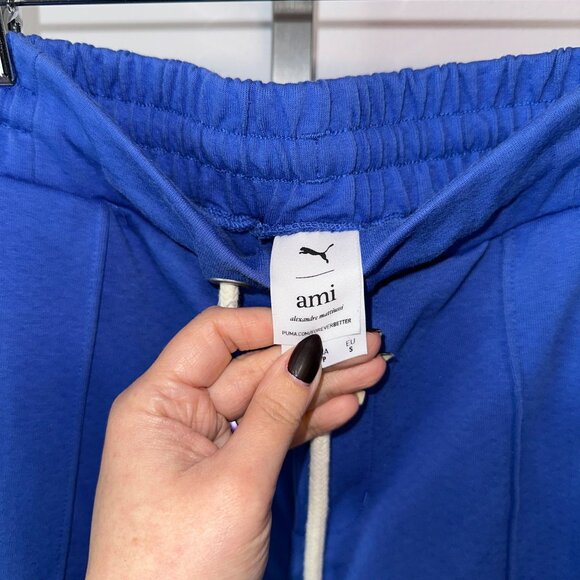 Puma X Ami Alexandre Mattiussi Blue Long Shorts Mens Size Small $110 Cotton - Picture 4 of 5